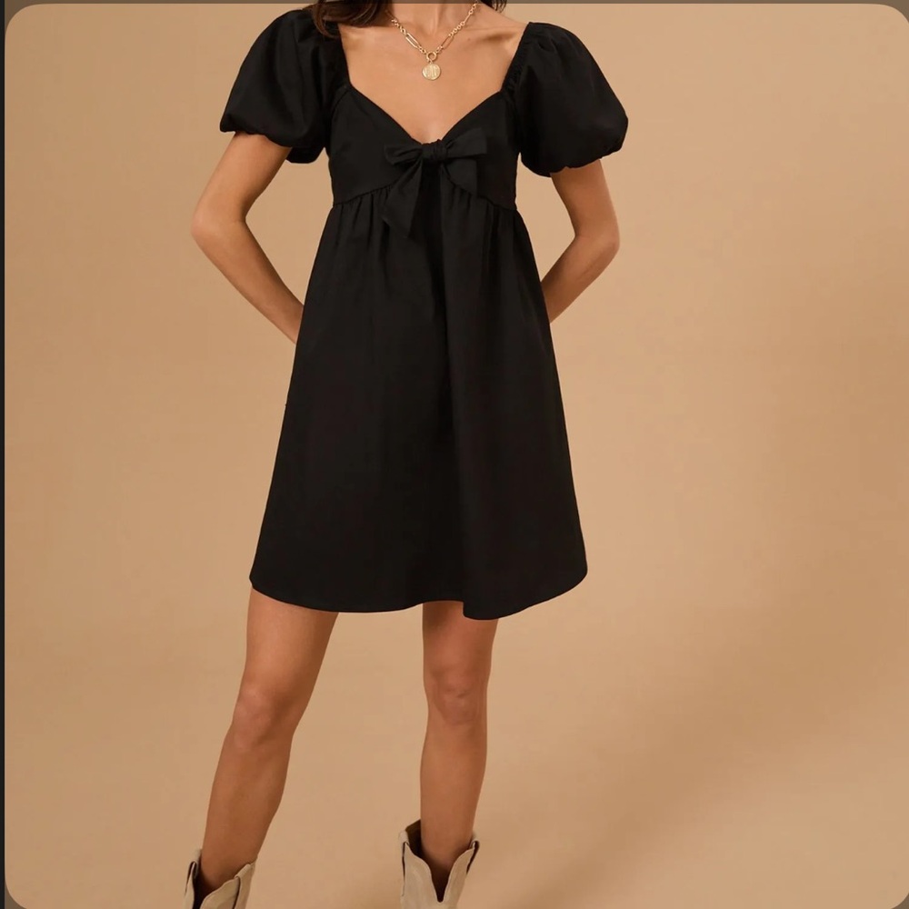 Altar’d State black Jaycee Bow dress